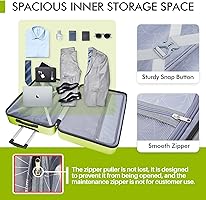 Amazon.com | AnyZip Luggage PC ABS Hardside Lightweight Suitcase